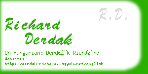 richard derdak business card